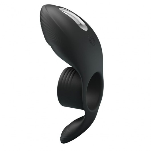 Черное кольцо на пенис с вибрацией Vibration Penis Sleeve - Baile - в Коломне купить с доставкой