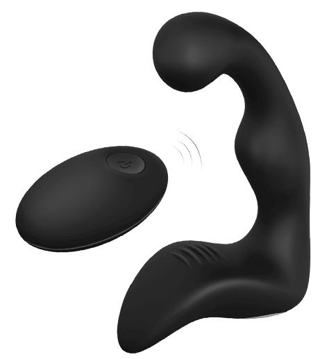 Черный вибромассажер простаты REMOTE BOOTY PLEASER - Dream Toys - в Коломне купить с доставкой