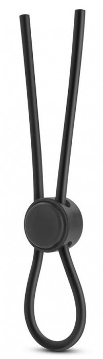 Черное силиконовое лассо на пенис SILICONE LOOP COCK RING - Blush Novelties - в Коломне купить с доставкой