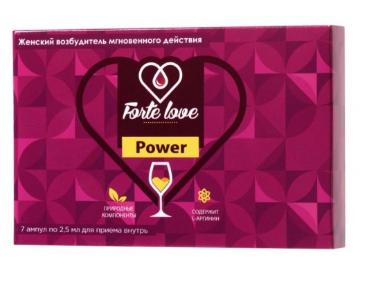 Женский возбудитель мгновенного действия Forte Love Power - 7 ампул (2,5 мл.) - Капиталпродукт - купить с доставкой в Коломне