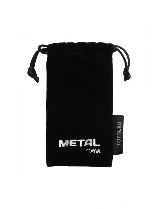 Серебристая конусовидная анальная пробка с фиолетовым кристаллом - 7 см. - ToyFa - купить с доставкой в Коломне