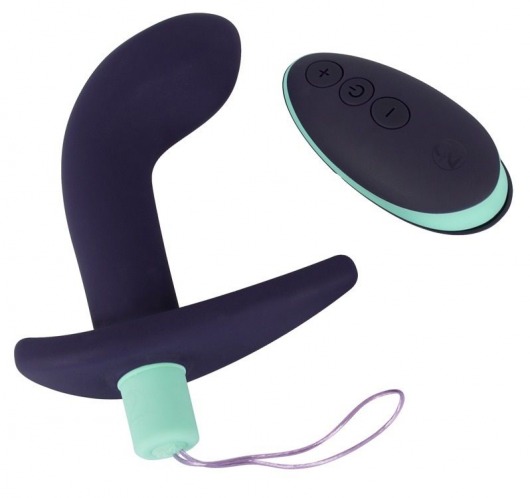 Темно-фиолетовый вибростимулятор простаты с пультом ДУ Remote Controlled Prostate Plug - Orion - в Коломне купить с доставкой