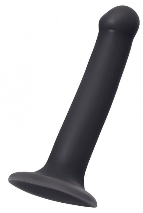 Черный фаллос на присоске Silicone Bendable Dildo M - 18 см. - Strap-on-me - купить с доставкой в Коломне