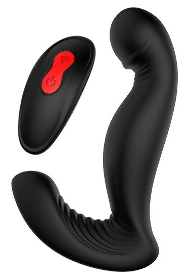 Черный вибромассажер простаты SWIRLING P-PLEASER - Dream Toys - в Коломне купить с доставкой