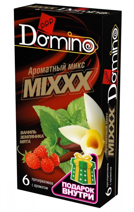 Ароматизированные презервативы DOMINO  Ароматный микс  - 6 шт. - Domino - купить с доставкой в Коломне