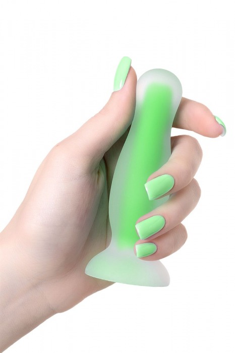Зеленая, светящаяся в темноте анальная втулка Victor Glow - 10 см. - ToyFa