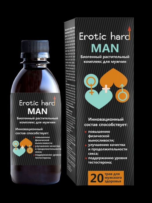 Мужской биогенный концентрат для усиления эрекции Erotic hard Man - 250 мл. - Erotic Hard - купить с доставкой в Коломне