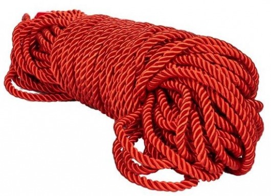 Красная веревка для связывания BDSM Rope - 30 м. - California Exotic Novelties - купить с доставкой в Коломне