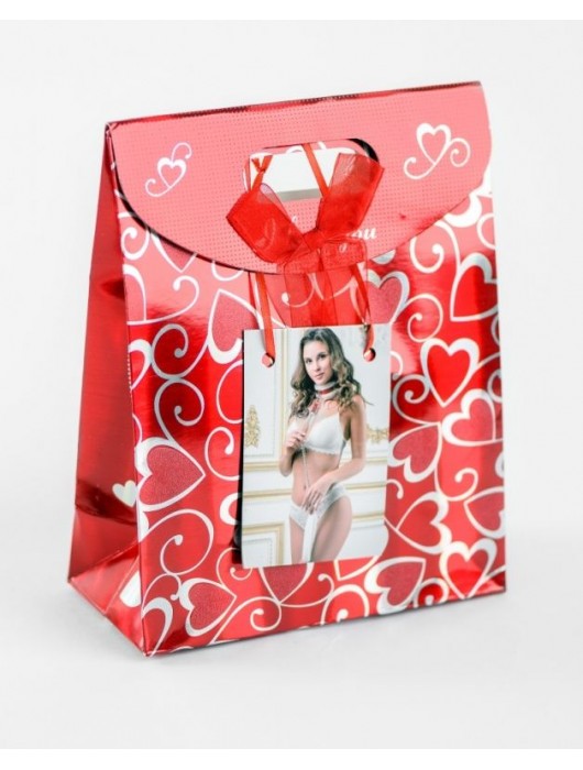 Бело-красный ошейник из натуральной кожи с нежным мехом - БДСМ Арсенал - купить с доставкой в Коломне