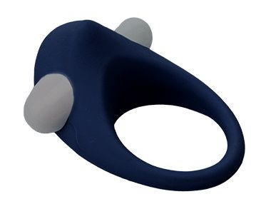 Гладкое синее эрекционное виброкольцо STIMU RING - Dream Toys - в Коломне купить с доставкой