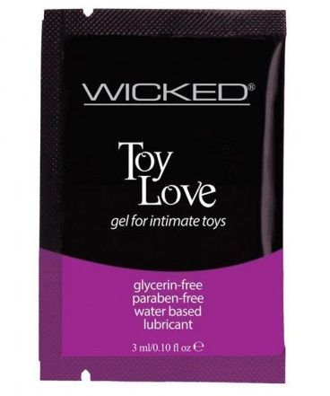 Лубрикант на водной основе для использования с игрушками WICKED Toy Love - 3 мл. - Wicked - купить с доставкой в Коломне