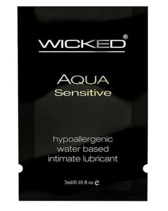 Мягкий лубрикант на водной основе WICKED AQUA Sensitive - 3 мл. - Wicked - купить с доставкой в Коломне