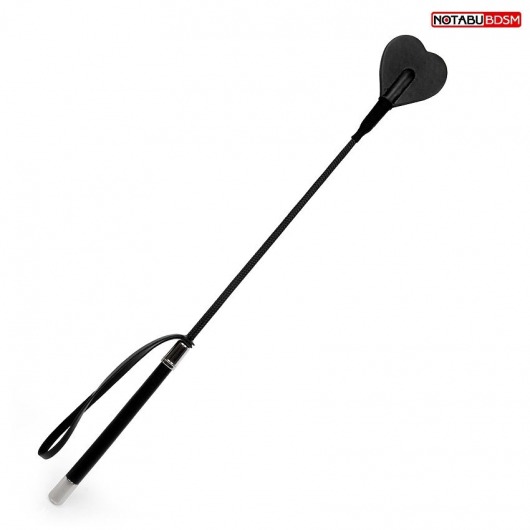 Черный стек с наконечником-сердечком - 54 см. - Notabu - купить с доставкой в Коломне