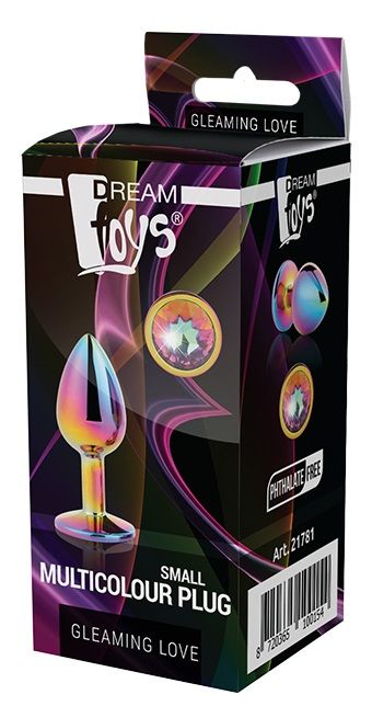 Голографическая анальная втулка с радужным кристаллом - 7,1 см. - Dream Toys - купить с доставкой в Коломне