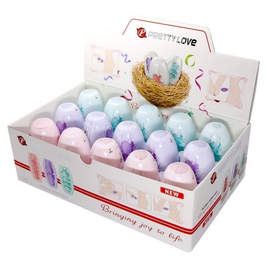 Набор из 15 мини-мастурбаторов Fantastic Egg Hard Boiled - Baile - в Коломне купить с доставкой