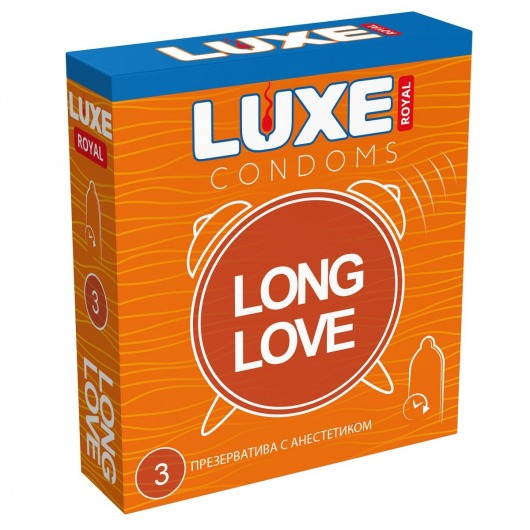 Презервативы с продлевающим эффектом LUXE Royal Long Love - 3 шт. - Luxe - купить с доставкой в Коломне