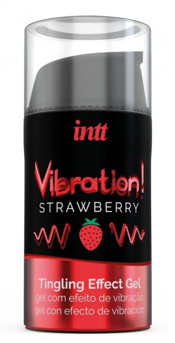 Жидкий интимный гель с эффектом вибрации Vibration! Strawberry - 15 мл. - INTT - купить с доставкой в Коломне