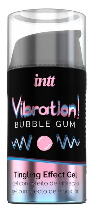 Жидкий интимный гель с эффектом вибрации Vibration! Bubble Gum - 15 мл. - INTT - купить с доставкой в Коломне