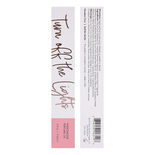 Парфюмерное масло с феромонами Turn Off The Lights с цветочно-восточным ароматом - 9,2 мл. -  - Магазин феромонов в Коломне