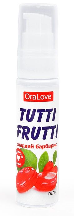Гель-смазка Tutti-frutti со вкусом барбариса - 30 гр. - Биоритм - купить с доставкой в Коломне