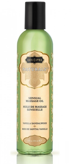 Массажное масло Naturals Vanilla Sandalwood с ароматом ванили и сандала - 236 мл. - Kama Sutra - купить с доставкой в Коломне
