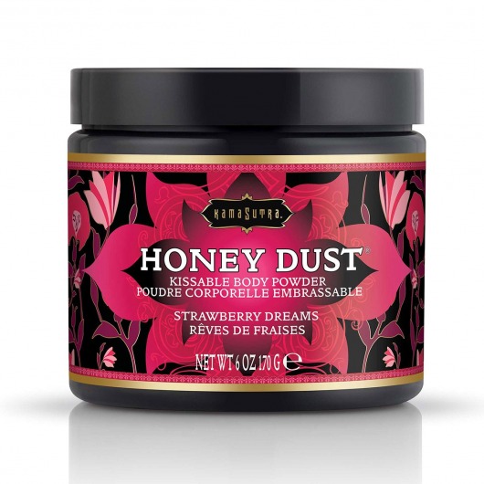 Пудра для тела Honey Dust Body Powder с ароматом клубники - 170 гр. - Kama Sutra - купить с доставкой в Коломне