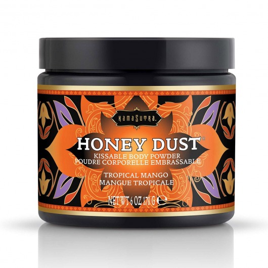 Пудра для тела Honey Dust Body Powder с ароматом манго - 170 гр. - Kama Sutra - купить с доставкой в Коломне