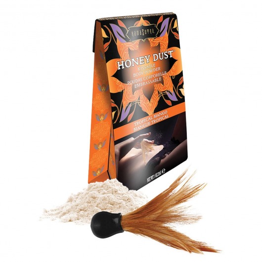 Пудра для тела Honey Dust Body Powder с ароматом манго - 28 гр. - Kama Sutra - купить с доставкой в Коломне