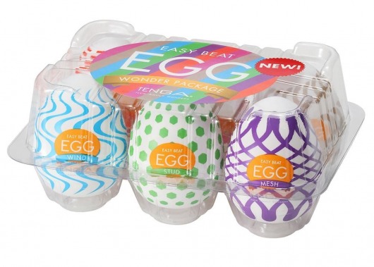 Набор из 6 мастурбаторов Tenga EGG IV с различным рельефом - Tenga - в Коломне купить с доставкой