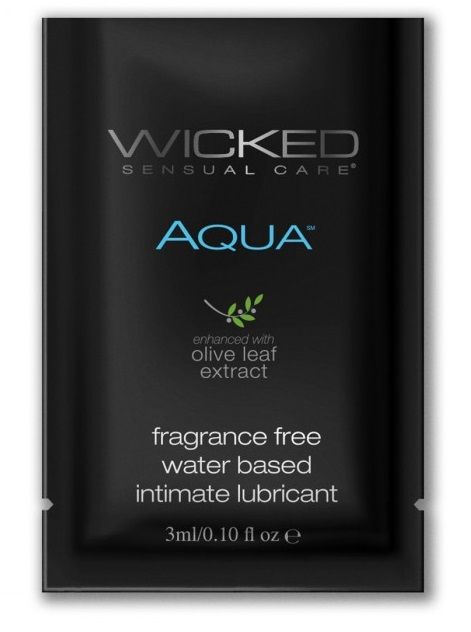 Легкий лубрикант на водной основе с алое Wicked Aqua - 3 мл. - Wicked - купить с доставкой в Коломне