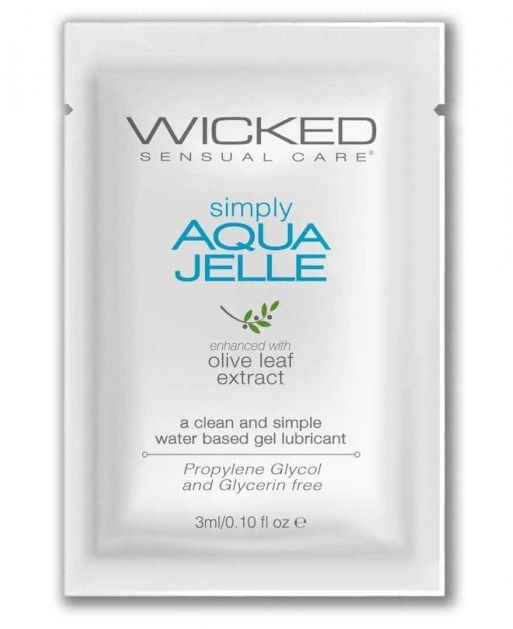 Гель-лубрикант Simply Aqua Jelle - 3 мл. - Wicked - купить с доставкой в Коломне