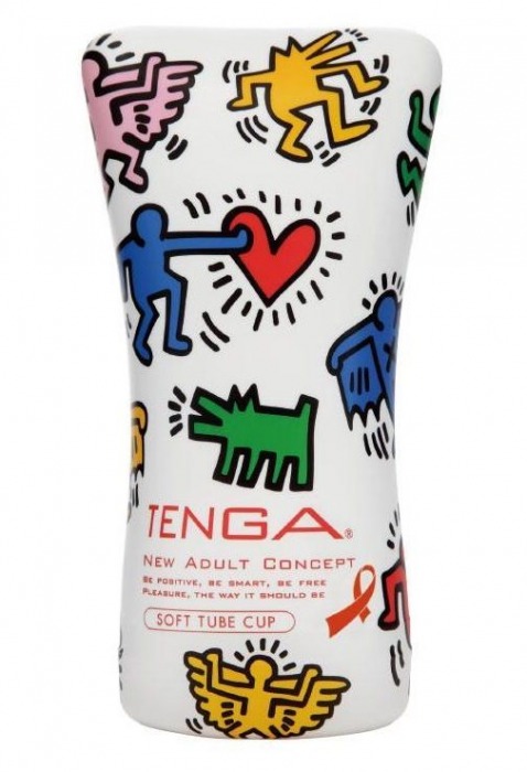 Мастурбатор-туба Keith Haring Soft Tube CUP - Tenga - в Коломне купить с доставкой