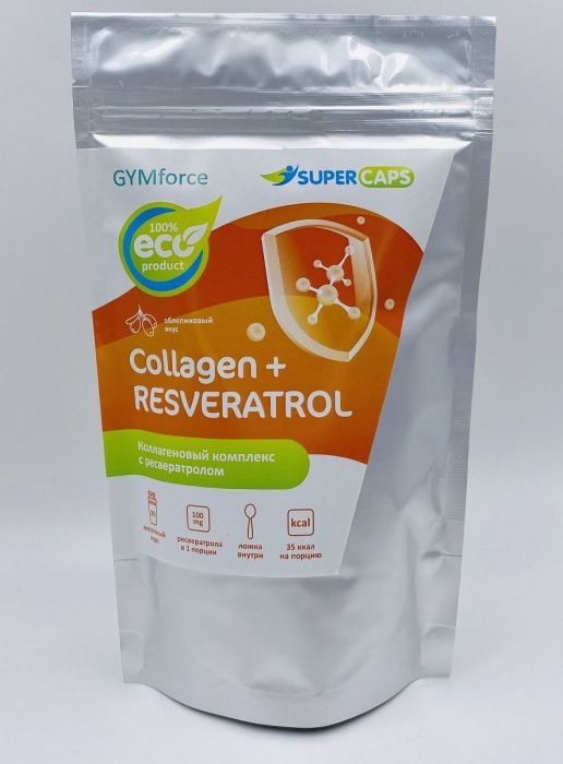 Натуральный коллаген с ресвератролом GYMforce Collagen+ - 150 гр. - SuperCaps - купить с доставкой в Коломне