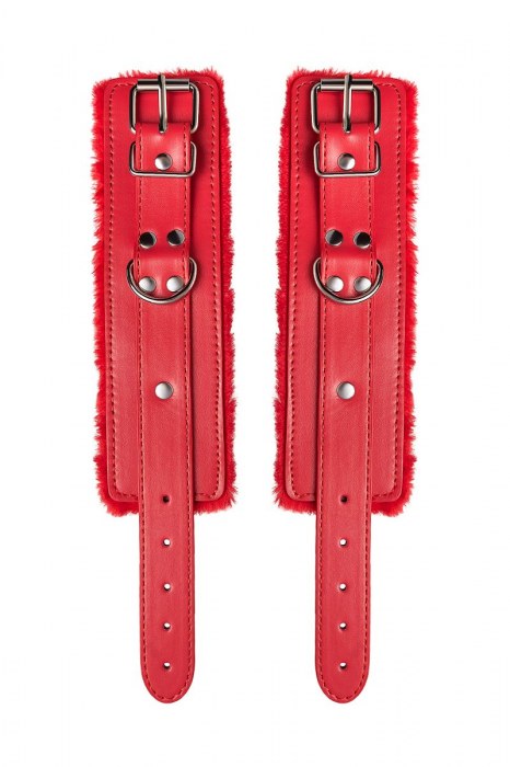 Красные наручники Anonymo из искусственной кожи - ToyFa - купить с доставкой в Коломне