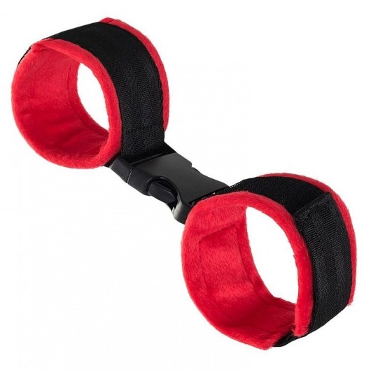 Красно-черные велюровые оковы Anonymo - ToyFa - купить с доставкой в Коломне
