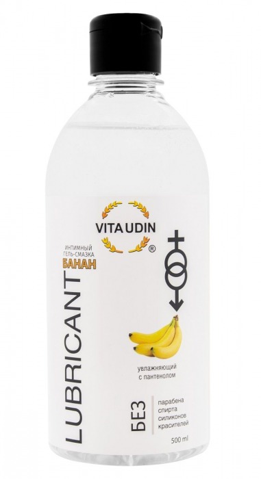 Интимный гель-смазка на водной основе VITA UDIN с ароматом банана - 500 мл. - VITA UDIN - купить с доставкой в Коломне