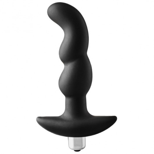 Черная вибропробка для простаты FantASStic Vibrating Prostate Plug - 14,5 см. - Dream Toys - в Коломне купить с доставкой