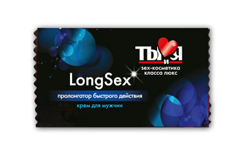 Пролонгирующий крем LongSex в одноразовой упаковке - 1,5 гр. - Биоритм - купить с доставкой в Коломне