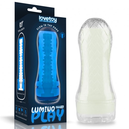 Светящийся в темноте мастурбатор Lumino Play Masturbator Ribbed - Lovetoy - в Коломне купить с доставкой