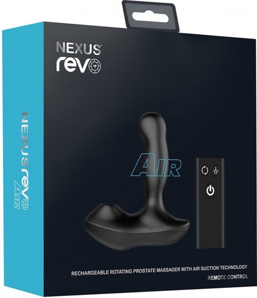 Черный вибратор-ротатор для стимуляции простаты Nexus Revo Air - Nexus Range - в Коломне купить с доставкой