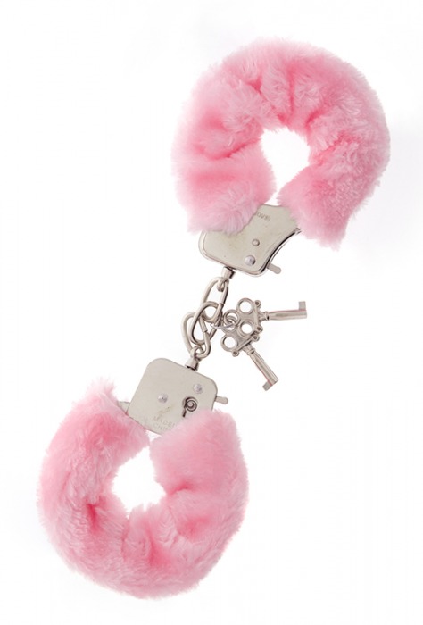 Металлические наручники с розовой меховой опушкой METAL HANDCUFF WITH PLUSH PINK - Dream Toys - купить с доставкой в Коломне