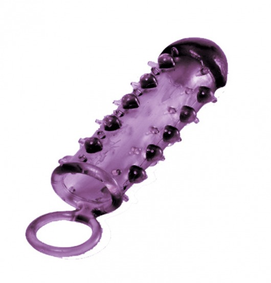 Закрытая фиолетовая насадка с пупырышками SAMURAI PENIS SLEEVE PURPLE - 14,5 см. - NMC - в Коломне купить с доставкой