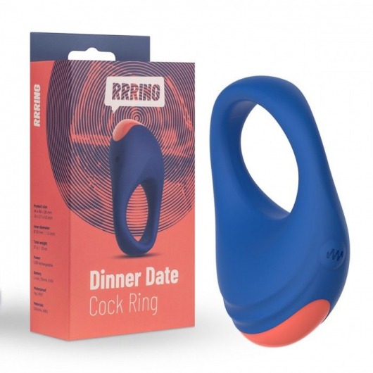Синее эрекционное кольцо RRRING Dinner Date Cock Ring - FeelzToys - в Коломне купить с доставкой