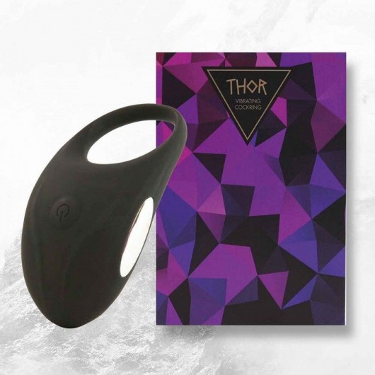 Черное эрекционное виброкольцо Thor Cockring - FeelzToys - в Коломне купить с доставкой