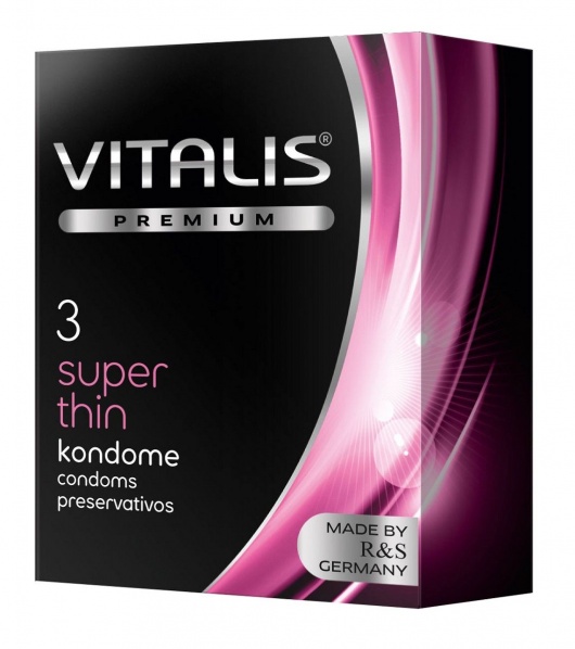 Ультратонкие презервативы VITALIS PREMIUM super thin - 3 шт. - Vitalis - купить с доставкой в Коломне