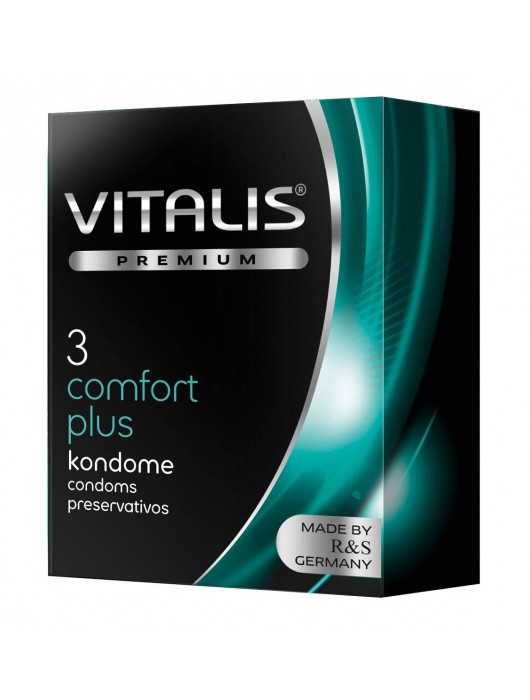 Контурные презервативы VITALIS PREMIUM comfort plus - 3 шт. - Vitalis - купить с доставкой в Коломне