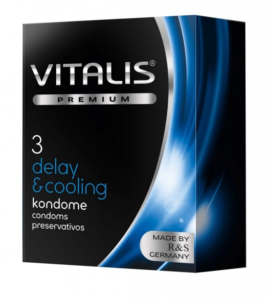 Презервативы VITALIS PREMIUM delay   cooling с охлаждающим эффектом - 3 шт. - Vitalis - купить с доставкой в Коломне
