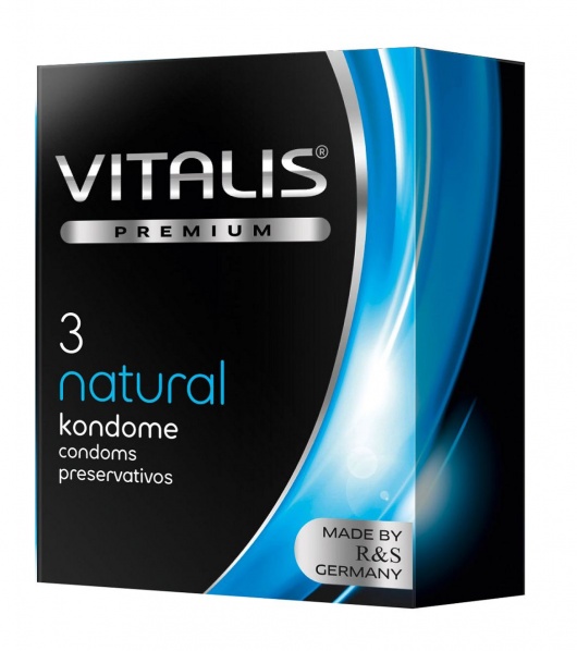 Классические презервативы VITALIS PREMIUM natural - 3 шт. - Vitalis - купить с доставкой в Коломне