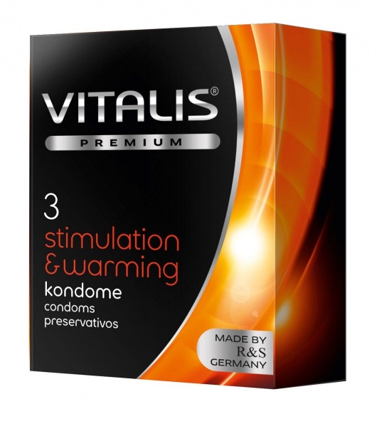 Презервативы VITALIS PREMIUM stimulation   warming с согревающим эффектом - 3 шт. - Vitalis - купить с доставкой в Коломне