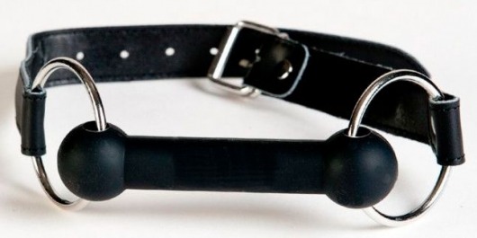 Чёрный кляп-трензель на кожаных ремешках - ToyFa - купить с доставкой в Коломне